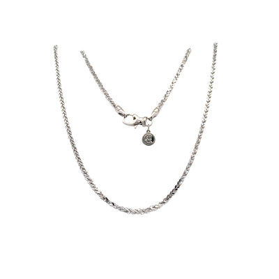 22" Men's Wheat Chain in SIlver by Gabriel & Co.