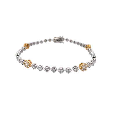 Diamond Tennis Bracelet in Two-Tone Gold by Simon G