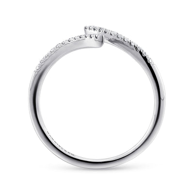 Gabriel & Co. 14 Karat Cross Over Style Round Diamond Fashion Ring - Lady's LR51052W45JJ