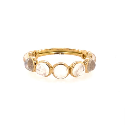 Moonstone Adjustable Ring in Yellow Gold