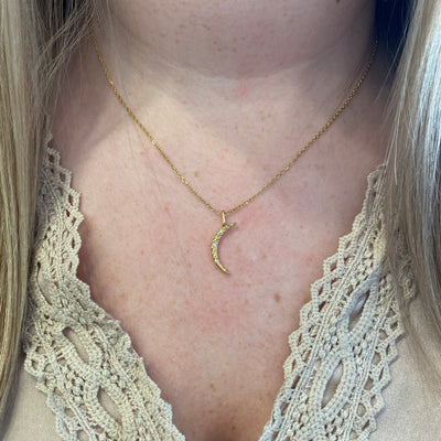 Mini Link Charm Necklace in Silver with Yellow Gold Plating by Ania Haie