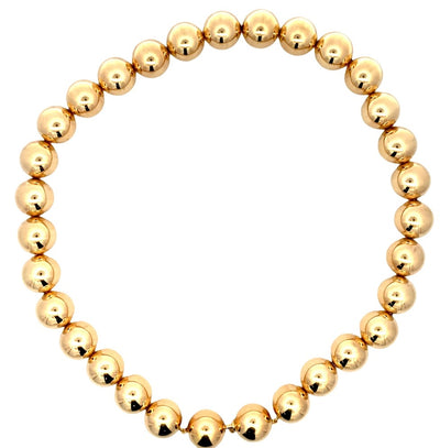 Estate Tiffany & Co. Bead Necklace 12.5mm in 14K Yellow Gold