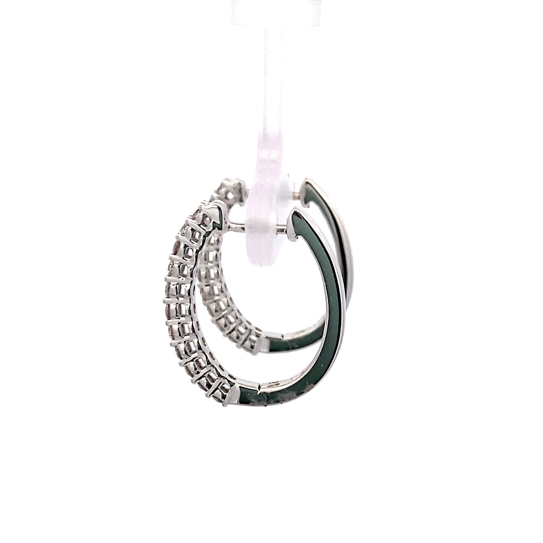 14 Karat 1/2 CTW Diamond Hoop Earrings JX4876-B14W