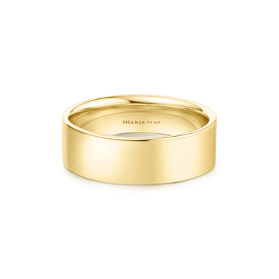 6mm Smooth Band in Yellow Gold by Ania Haie