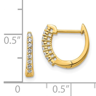 14 Karat Huggie Diamond Earrings EM5407-016-YA