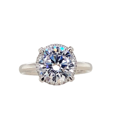 Hidden Halo DIamond Engagement Ring in White Gold by Gabriel & Co.