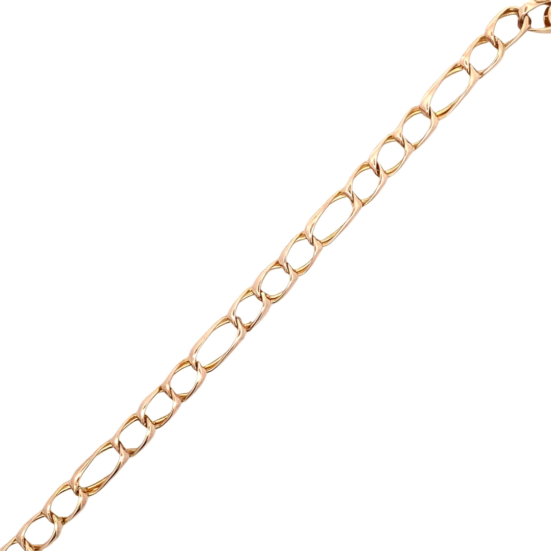 ESTATE Double Row Fancy Link Bracelet in Rose Gold