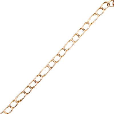 ESTATE Double Row Fancy Link Bracelet in Rose Gold
