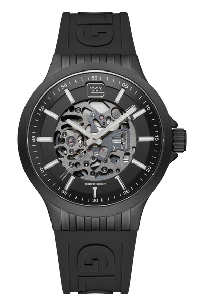 44mm Automatic Black SS Black Silicone Strap 10 ATM by Glock