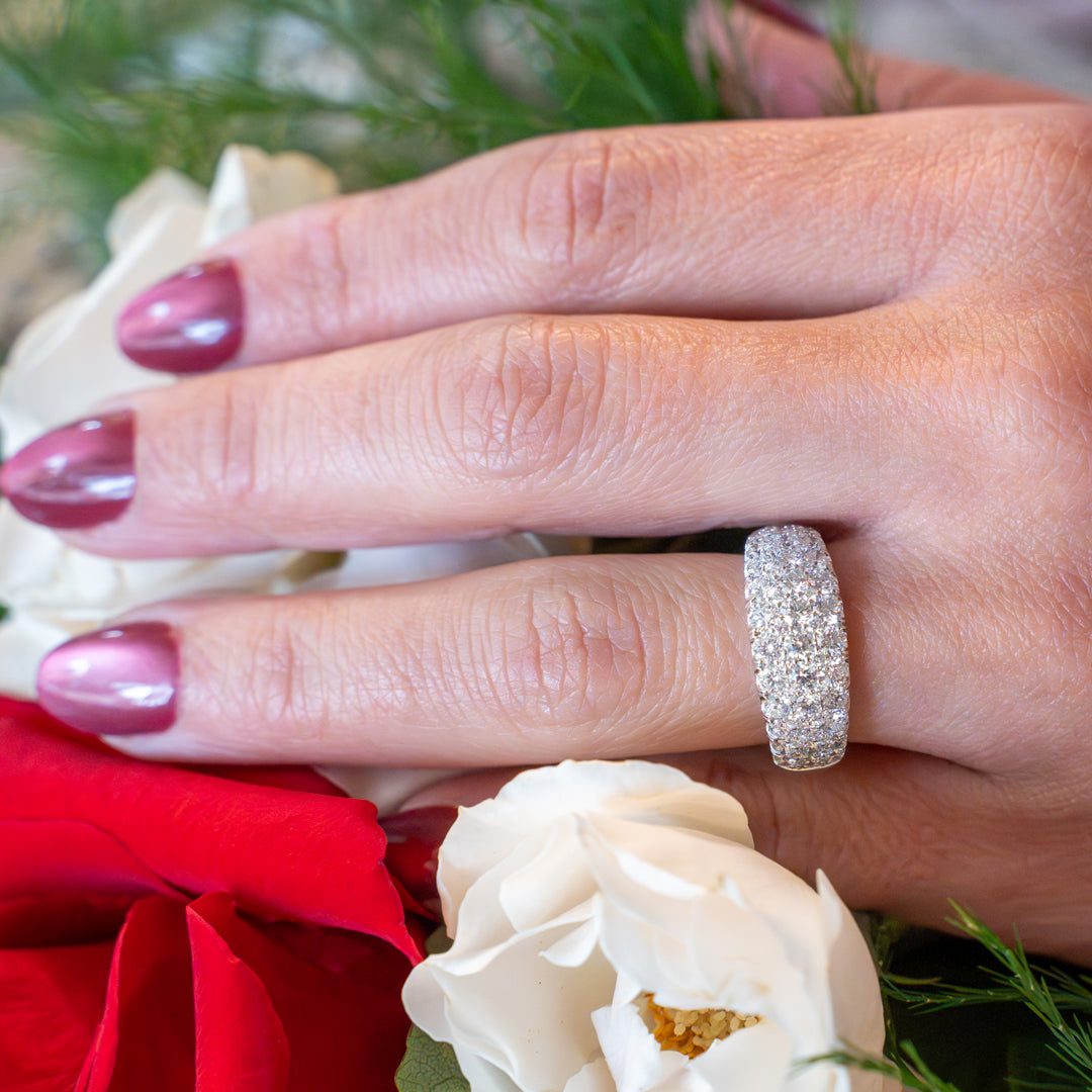 Diamond Pave Ring in White Gold by Simon G