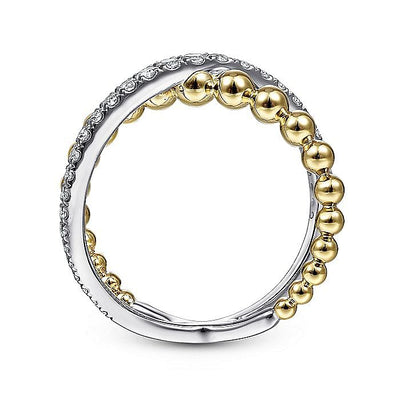 Gabriel & Co. 14 Karat Cross Over Style Round Diamond Fashion Ring - Lady's LR51628M45JJ