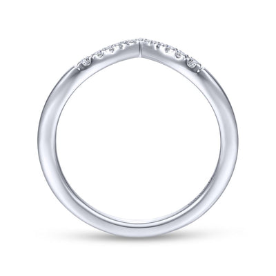 Curved Diamond Wedding/Anniversary Band in White Gold by Gabriel & Co.