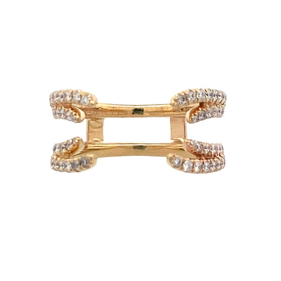 ESTATE Gabriel & Co. Diamond Wrap Ring in Yellowo Gold