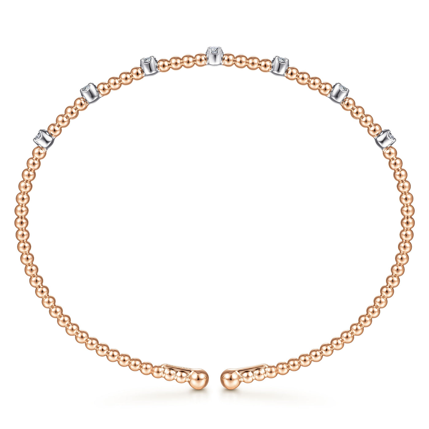 Diamond Station Bujukan Bracelet in Rose Gold by Gabriel & Co.