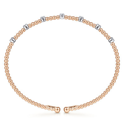 Diamond Station Bujukan Bracelet in Rose Gold by Gabriel & Co.