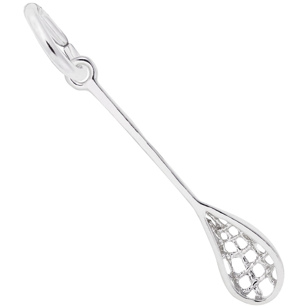 Lacrosse Stick Charm in SIlver