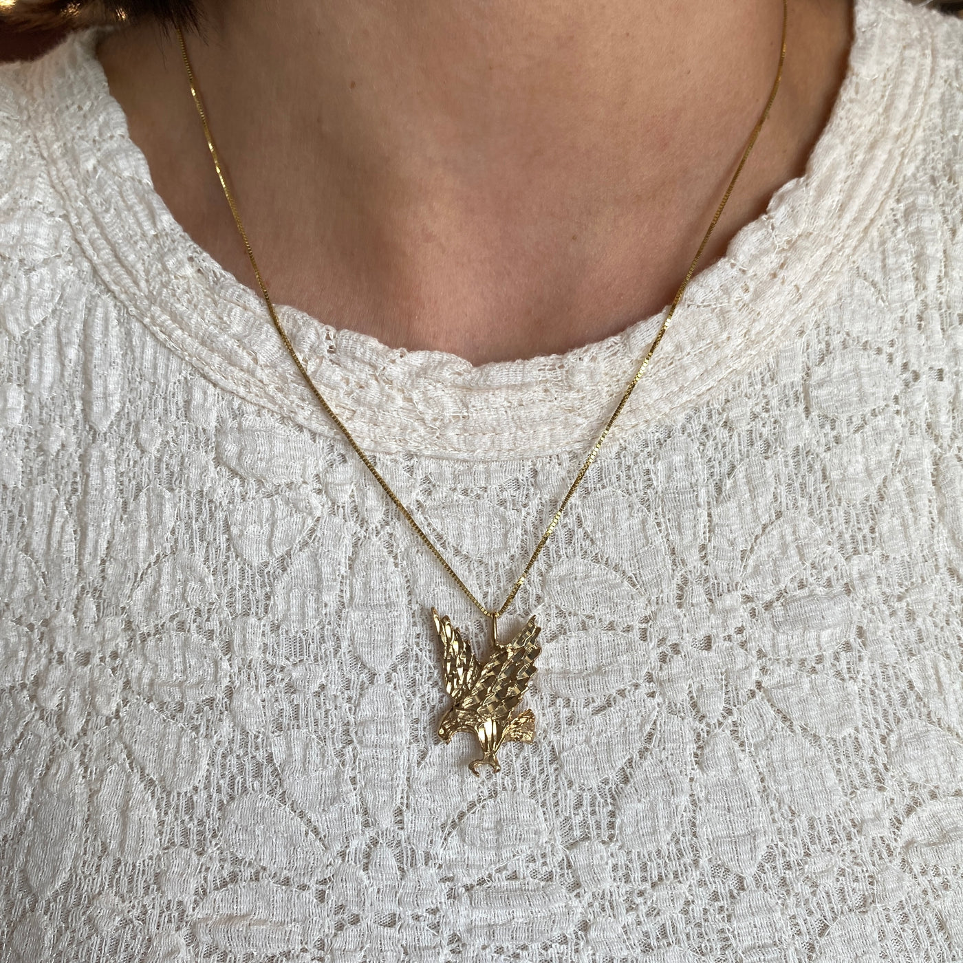 ESTATE Eagle Pendant in Yellow Gold
