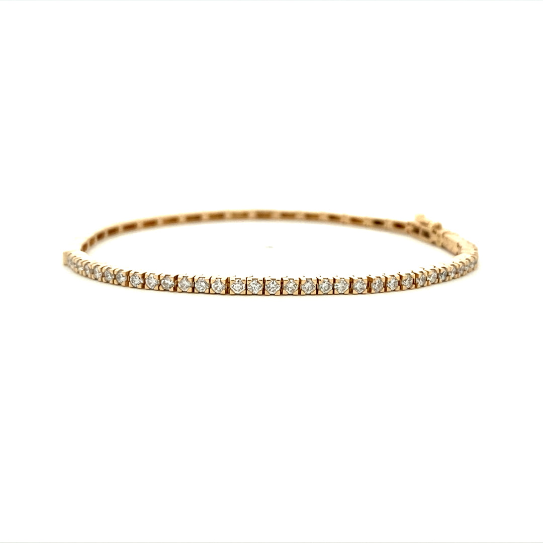 Diamond Line Tennis Bracelet in Yellow Gold