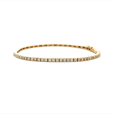 Diamond Line Tennis Bracelet in Yellow Gold