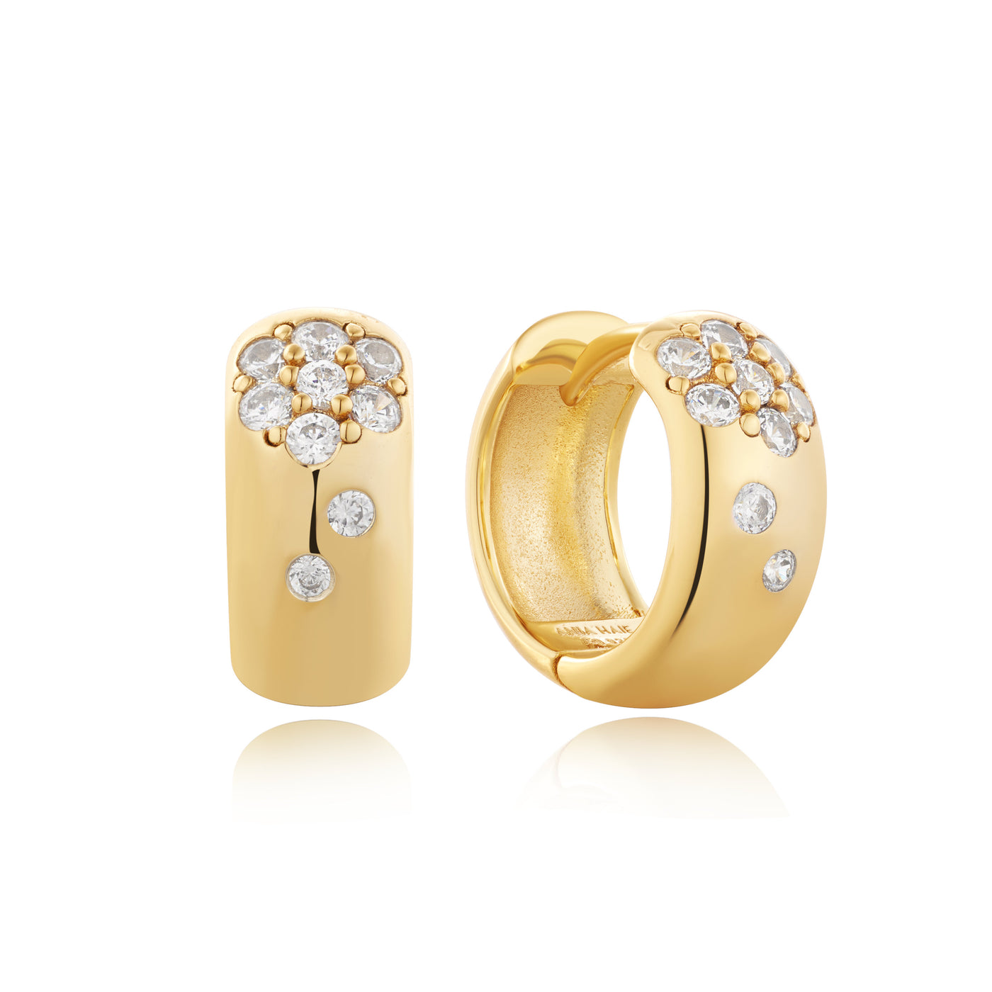 Ania Haie Sterling Silver/ Gold Huggie Earrings E054-05G