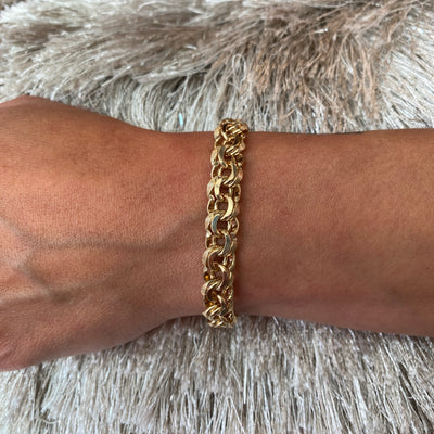 ESTATE Fancy Link Bracelet in Yellow Gold