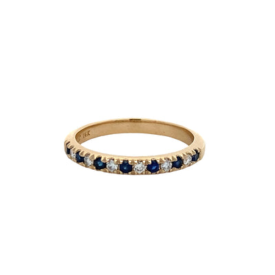 Sapphire & Diamond Band in 14K Yellow Gold by Beeghly & Co. Creations