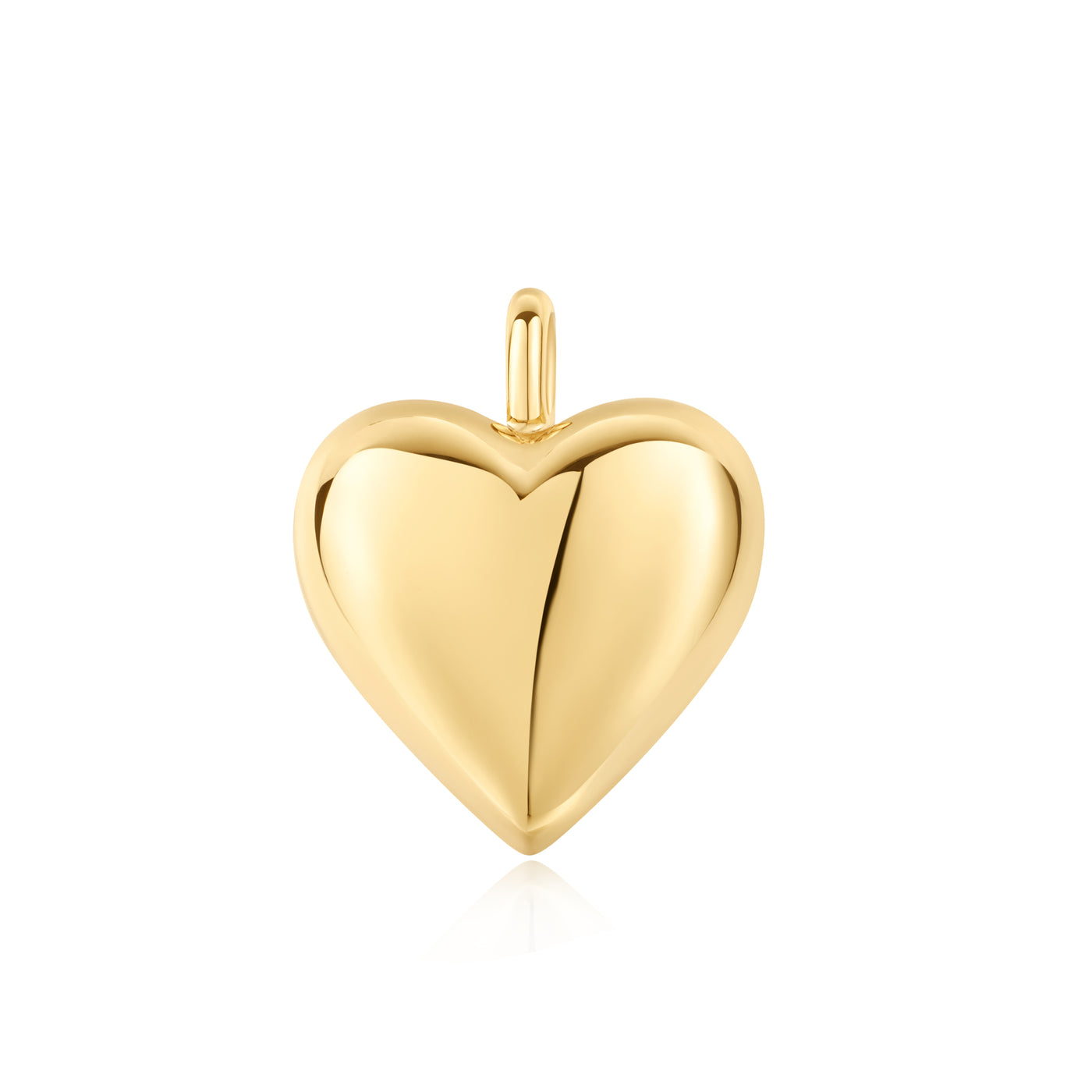 Dome Heart  Charm in Yellow Gold by Ania Haie