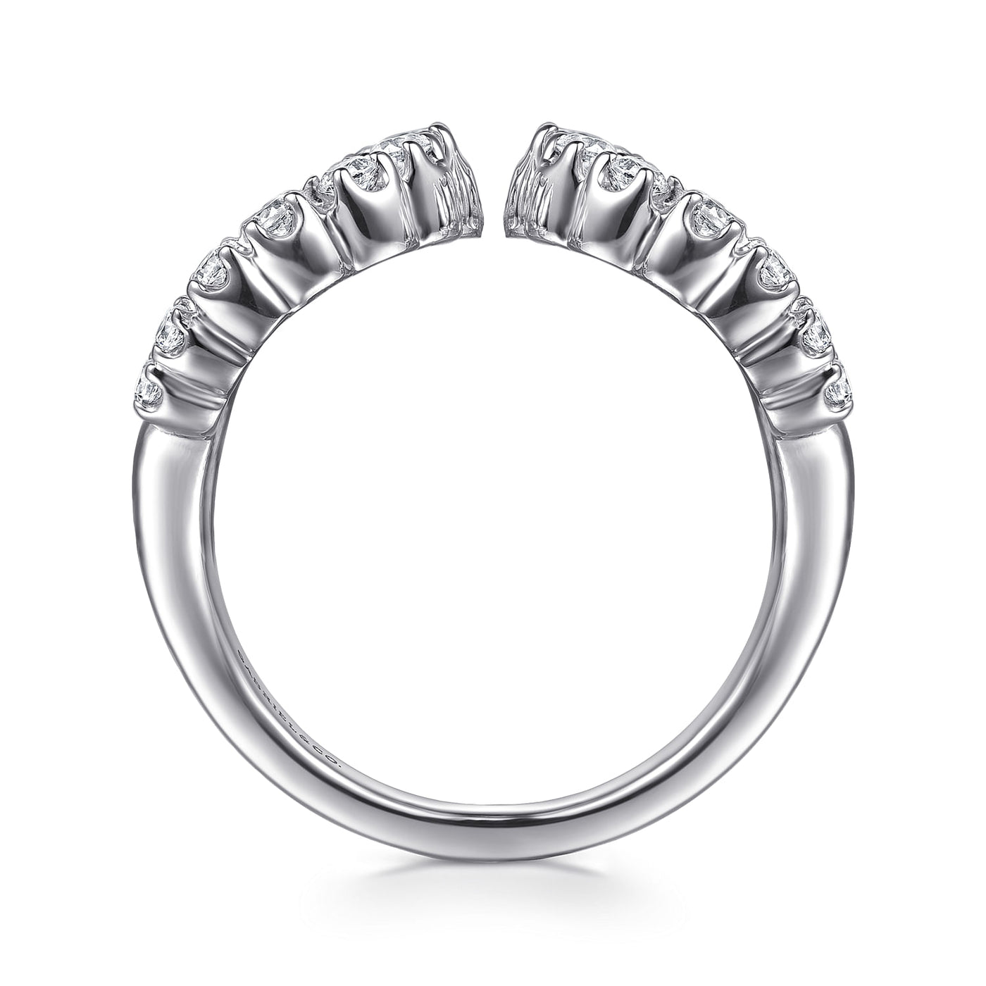 14K White Gold .72CTW Diamond Wide Band, Size 6 by Gabriel & Co. Lusso