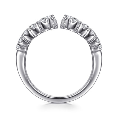 14K White Gold .72CTW Diamond Wide Band, Size 6 by Gabriel & Co. Lusso