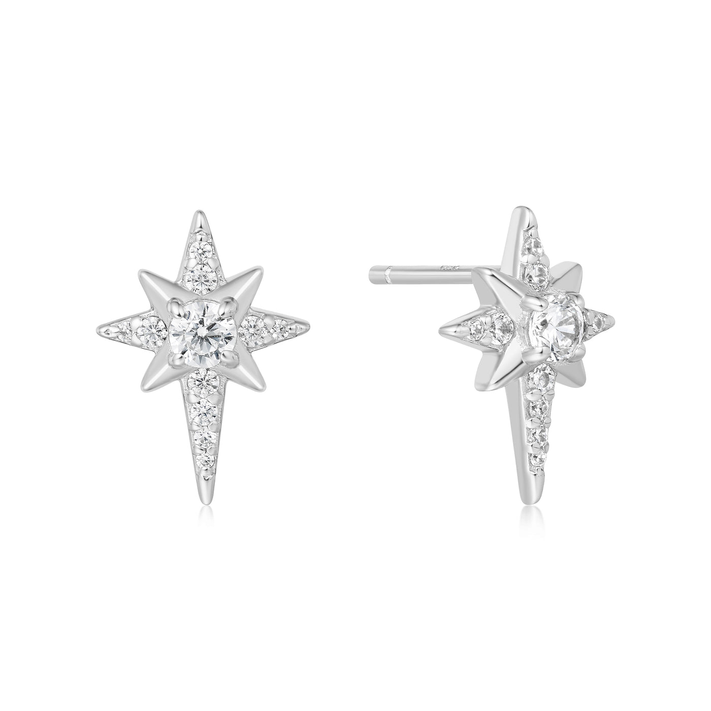 8 Point Star Studs in Silver by Ania Haie