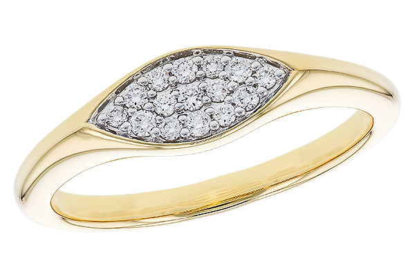 14K Yellow Gold .14CTW Diamond Ring by Allison Kaufman