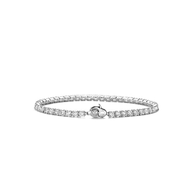CZ Tennis Style Bracelet in Silver by Ti Sento Milano