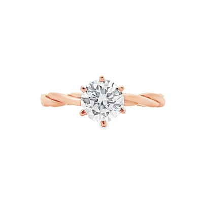 Beeghly & Co. 14 Karat Twist Solitaire Engagement Ring