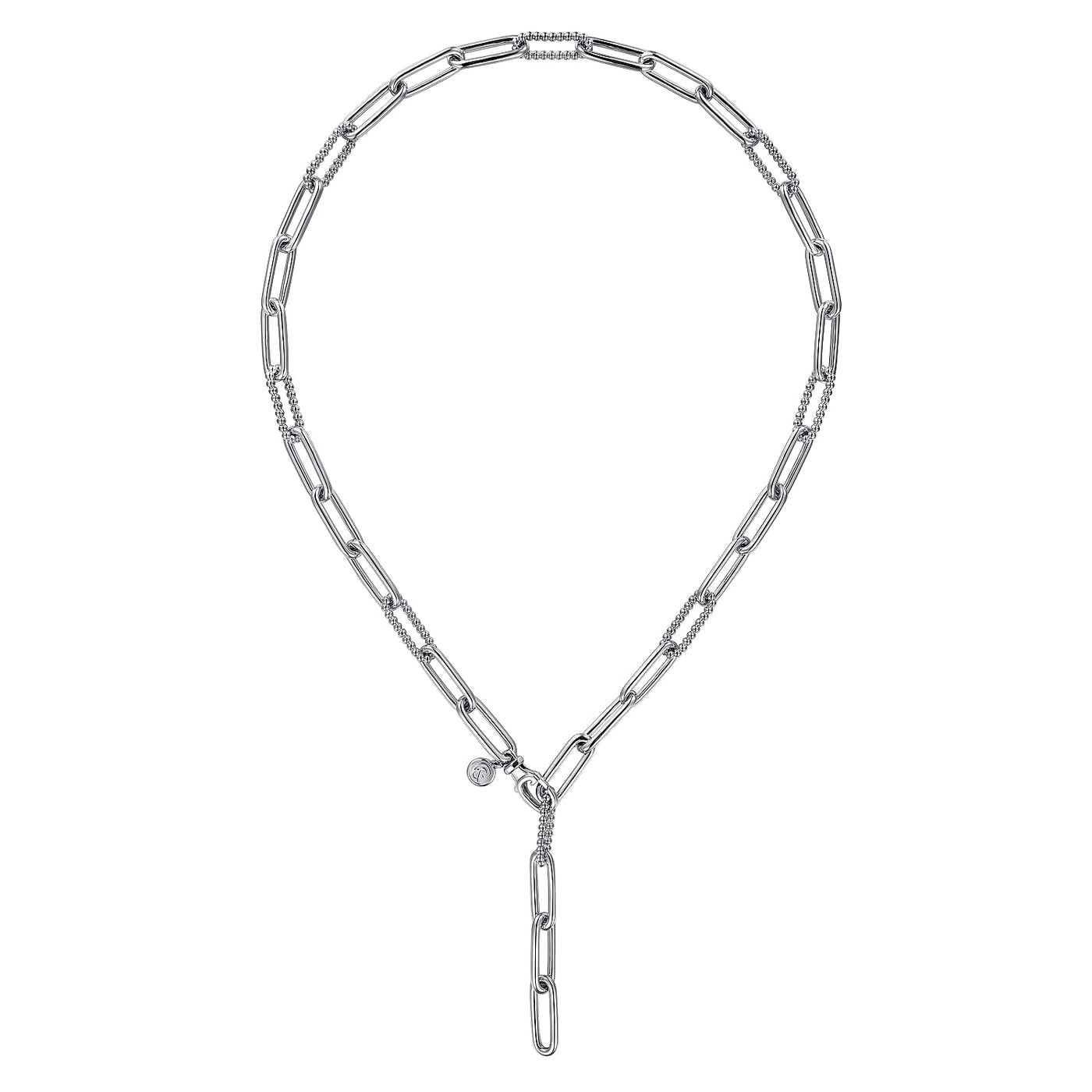 Fancy Link Necklace in Silver by Gabriel & Co.
