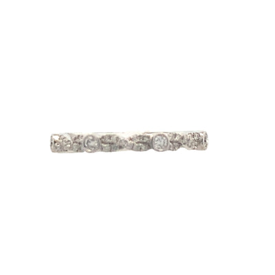 Patterned Diamond Band in White Gold by Fana
