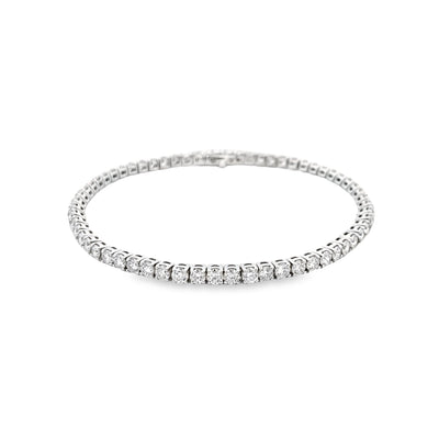 Diamond Line Tennis Bracelet in White Gold