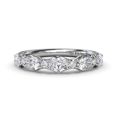 Diamond Stackable Band in White Gold by Fana