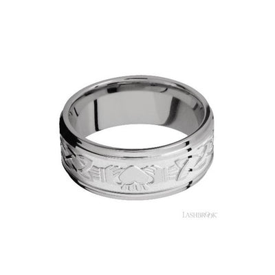 Lashbrook Titanium Claddagh Wedding Band 9FCLADDAGHCELTIC