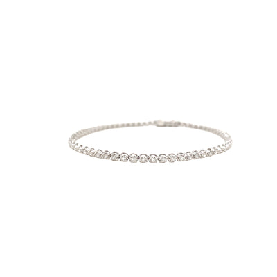 Lab Grown Diamond Tennis Bracelet in White Gold