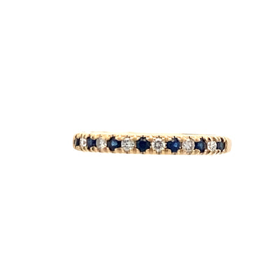 Sapphire & Diamond Band in 14K Yellow Gold by Beeghly & Co. Creations