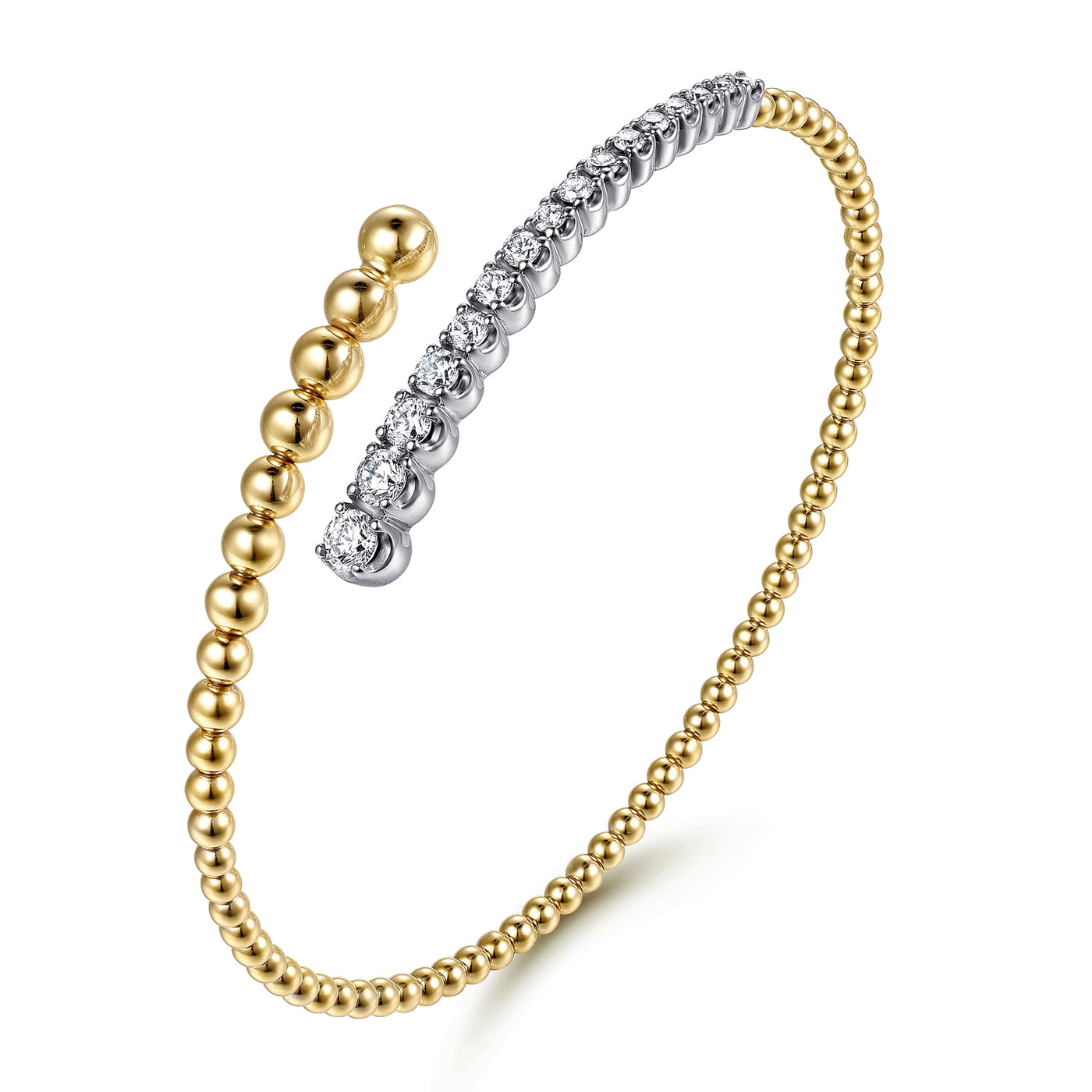 Diamond Bujukan Wrap Bangle in Yellow Gold by Gabriel & Co.