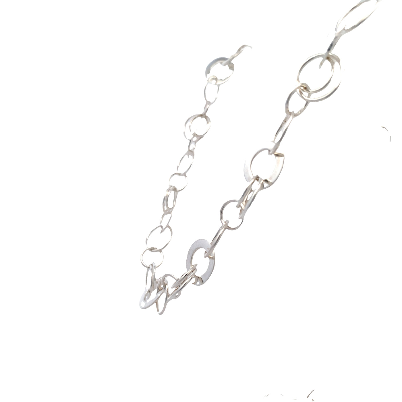 ESTATE 30" Fancy Link Necklace in Silver