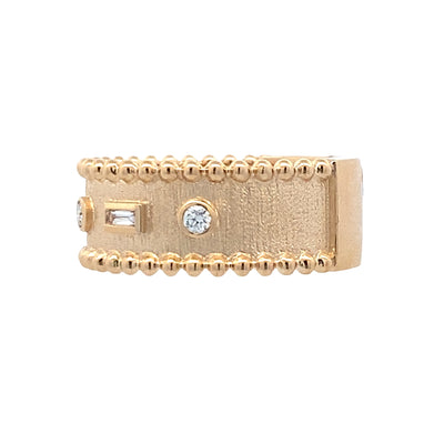 Diamond Stackable Ring in Yellow Gold by Allison Kaufman