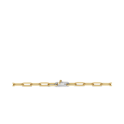 Fancy Link Necklace in Silver and  Gold Plating  by Ti Sento Milano
