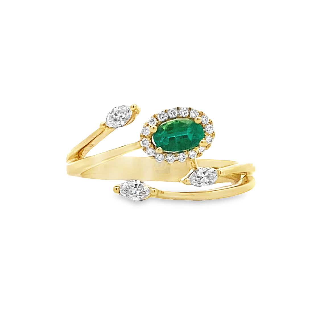 Simon G Jewelry 18 Karat Yellow Gold Round Diamonds Twist Style LR2265-Y-728219