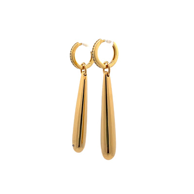 Waterdrop Earrings in Silver with Gold Plating by Ania Haie
