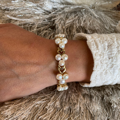 ESTATE Pearl Bracxelet in Yellow Gold