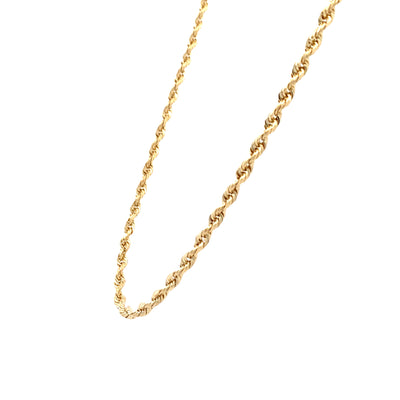 ESTATE 20" D/C Rope Chain in Yellow Gold