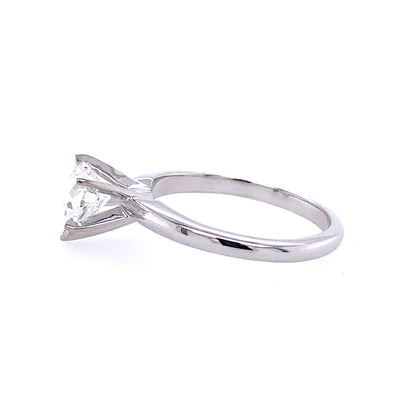 Heart Shape Diamond Solitaire Engagement Ring in White Gold by B&C