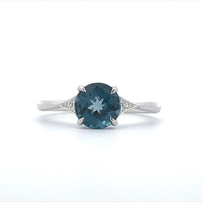 Allison Kaufman Co. 14 Karat Blue Topaz Ring D5940